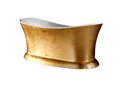 Vrijstaand ligbad Sanitado Industry Bridgegold 175x79cm oud goud en wit
