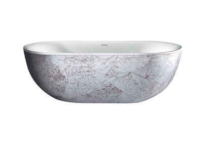 Vrijstaand ligbad Sanitado Industry Silver brush 180x75cm mat goud en wit