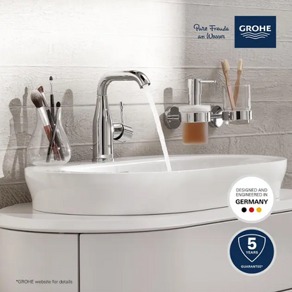 Wastafelmengkraan Grohe Essence New M-size hoge draaibare uitloop Enjoy chroom
