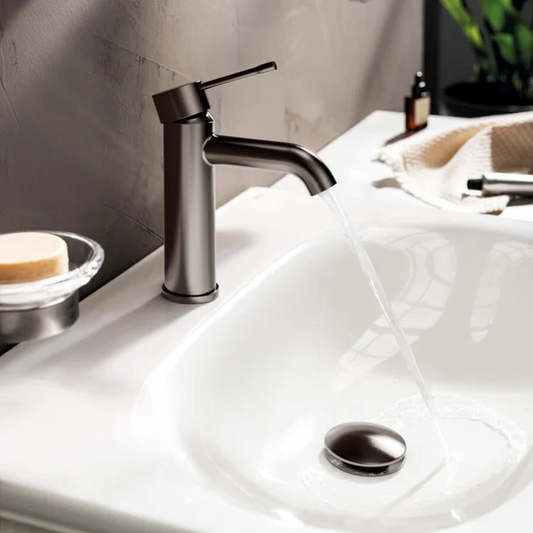 Wastafelmengkraan Grohe Essence S-size geborsteld hard graphite