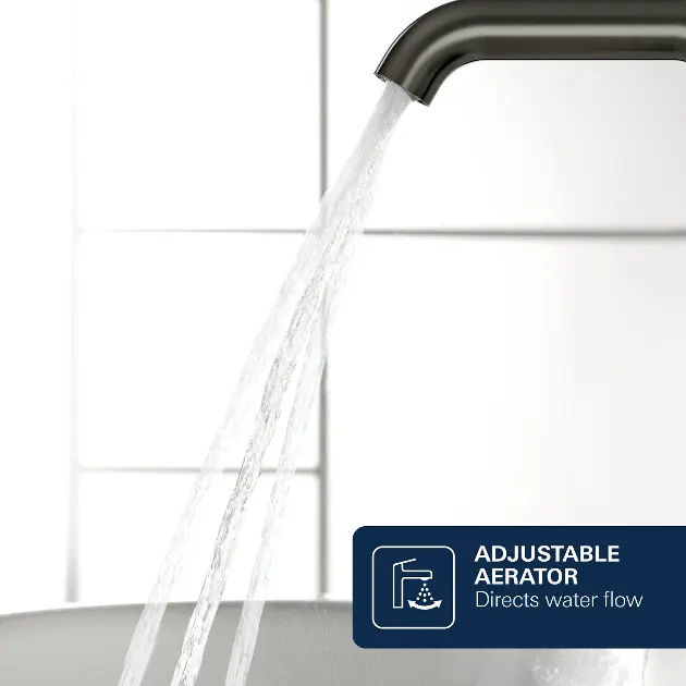 Wastafelmengkraan Grohe Essence S-size geborsteld hard graphite