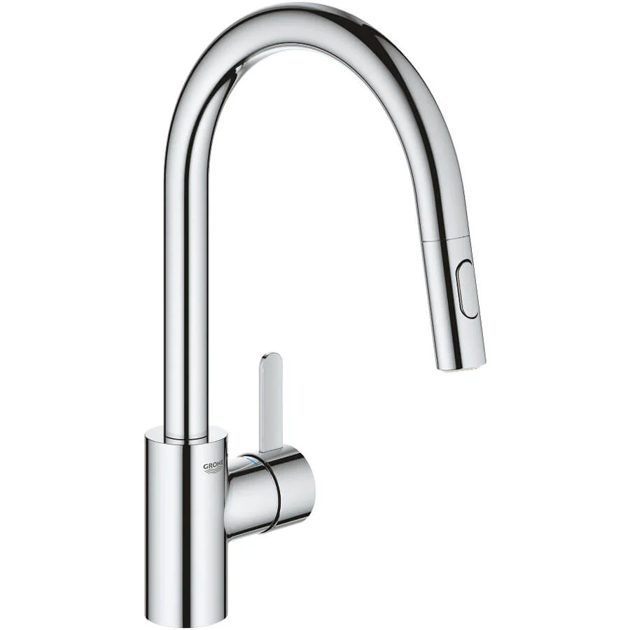 Keukenmengkraan Grohe Eurosmart Cosmopolitan uittrekbare uitloop DualSpray in chroom