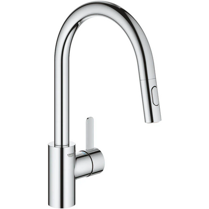 Keukenmengkraan Grohe Eurosmart Cosmopolitan uittrekbare uitloop DualSpray in chroom