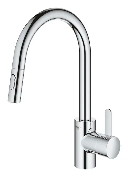 Keukenmengkraan Grohe Eurosmart Cosmopolitan uittrekbare uitloop DualSpray in chroom