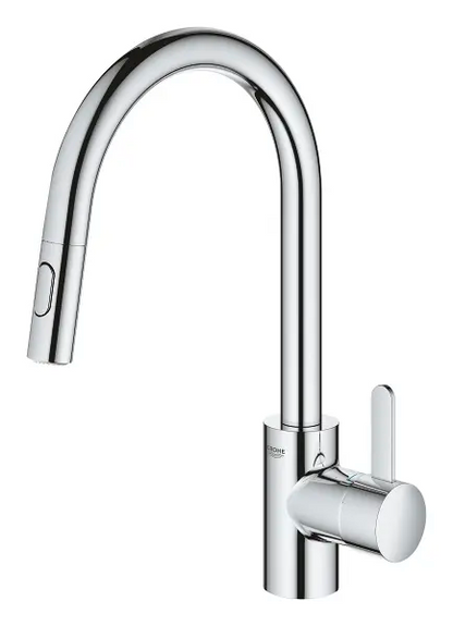 Keukenmengkraan Grohe Eurosmart Cosmopolitan uittrekbare uitloop DualSpray in chroom