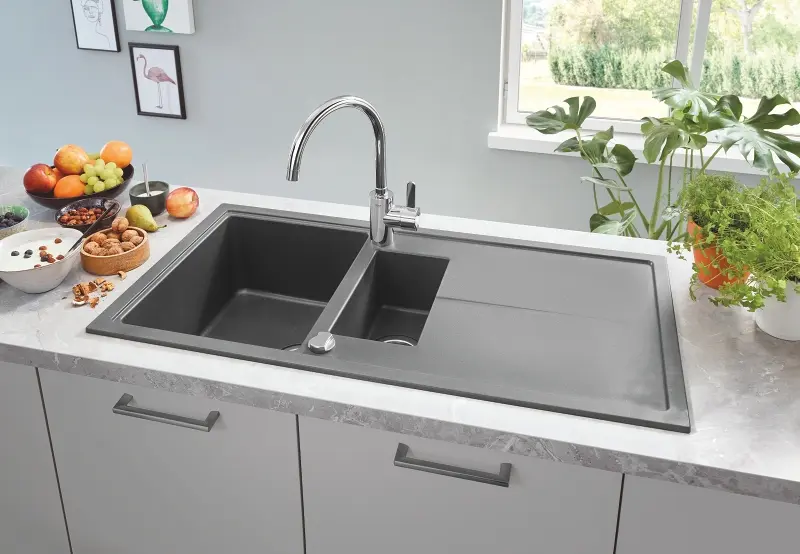 Keukenmengkraan Grohe Eurosmart Cosmopolitan hoge uitloop in chroom