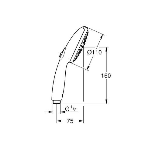 Handdouche Grohe Tempesta 110 Rain & Jet 2-straalstanden chroom