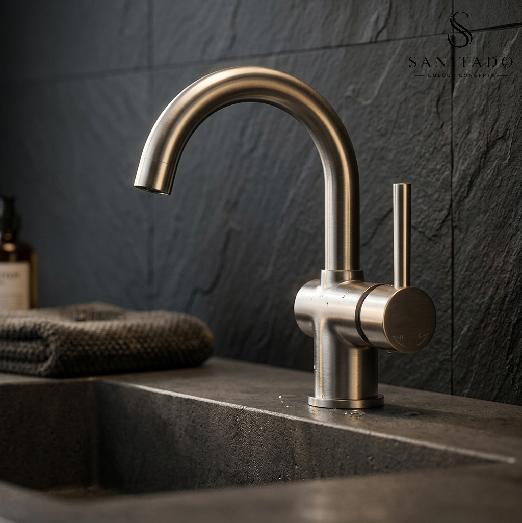 Sanitado Industry Luxe Wastafelkraan Draaibaar RVS Coldstart