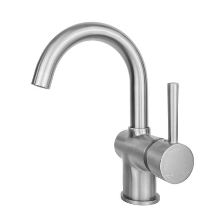Wastafelmengkraan Sanitado Industry Logo met draaibare uitloop in RVS