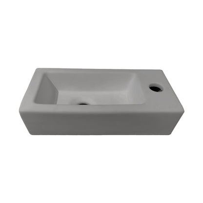 Toilet fonteinbakje Sanitado rainbow rechts 37 x 18 x 9 cm mat grijs