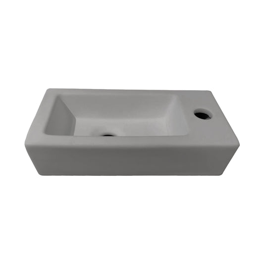 Toilet fonteinbakje Sanitado rainbow rechts 37 x 18 x 9 cm mat grijs