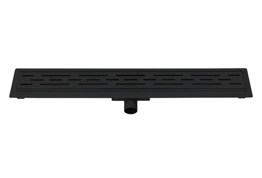 Douchegoot 90cm met flens Sanitado Industry in mat zwart
