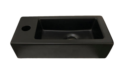Toilet fonteinbakje Sanitado rainbow links 37 x 18 x 9 cm mat zwart
