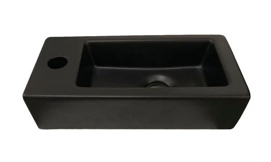 Toilet fonteinbakje Sanitado rainbow links 37 x 18 x 9 cm mat zwart