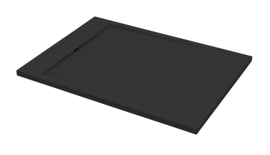Sanitado Elements Decent Douchebak Mat Zwart 140x90cm Solid Surface