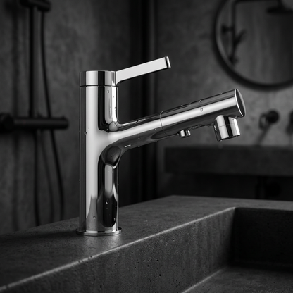 Sanitado Industry Asproli Luxe Wastafelkraan Uittrekbaar Chroom