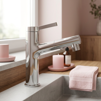 Sanitado Industry Asproli Luxe Wastafelkraan Uittrekbaar Chroom