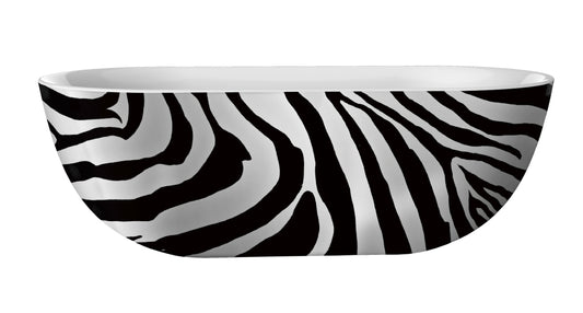 Vrijstaand ligbad Sanitado Industry Zebra 180x86cm zwart en wit