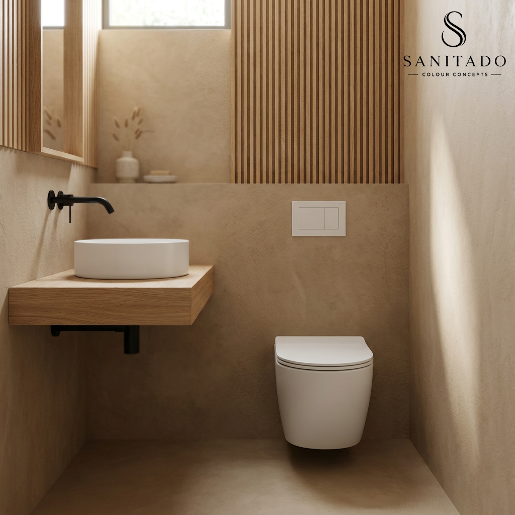 Wandcloset Sanitado rainbow randloos met softclose toiletzitting in mat wit
