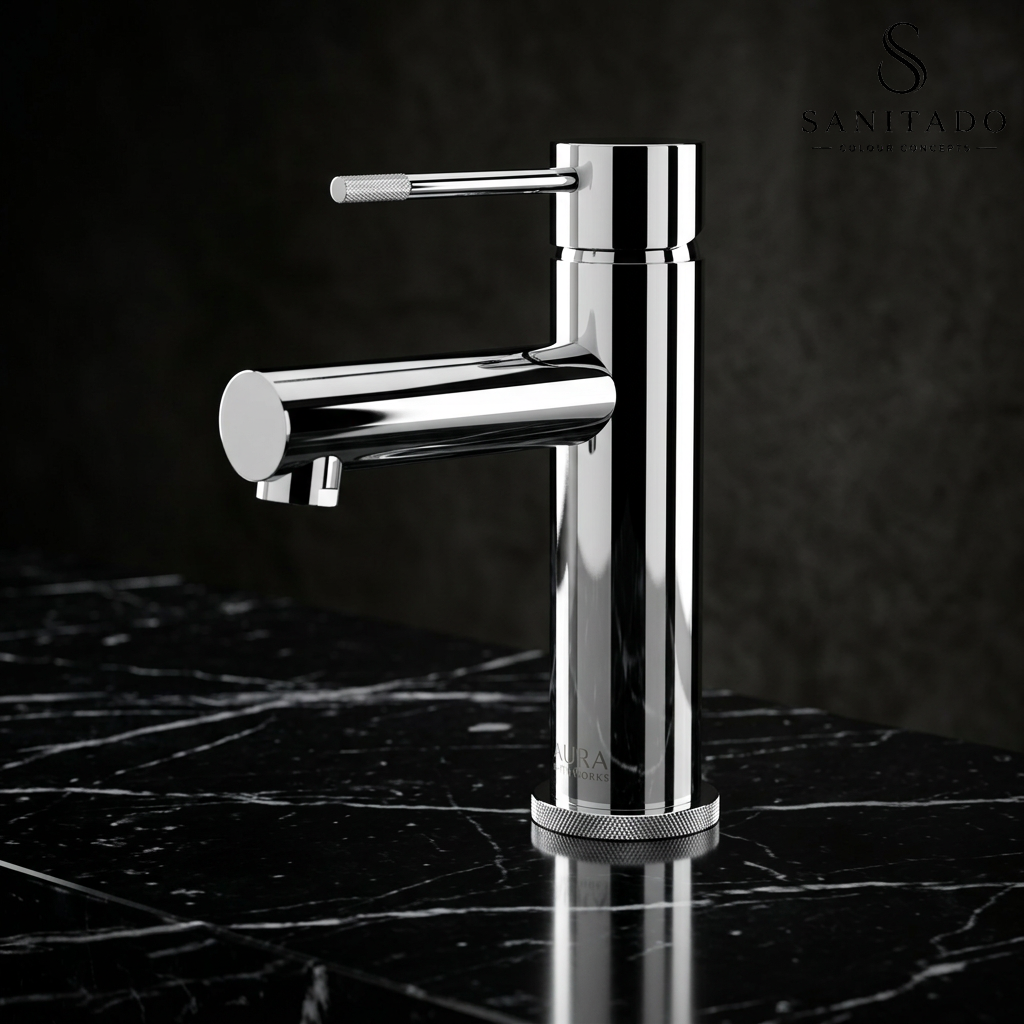Sanitado Industry Luxe Rechte Wastafelmengkraan Chroom