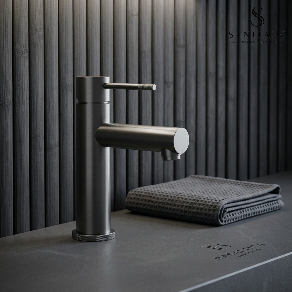 Wastafelmengkraan recht Sanitado Industry in gunmetal