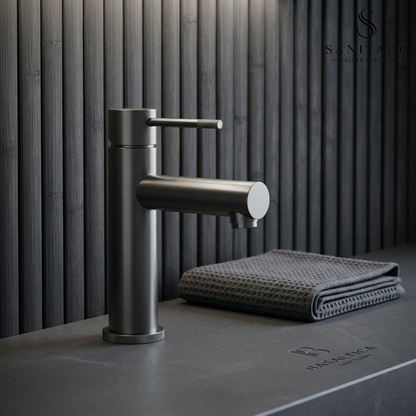 Wastafelmengkraan recht Sanitado Industry in gunmetal