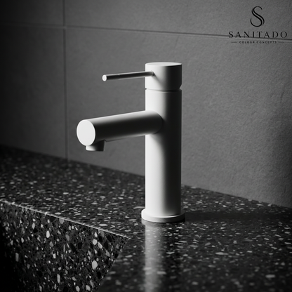 Sanitado Industry Luxe Rechte Wastafelmengkraan Mat Wit