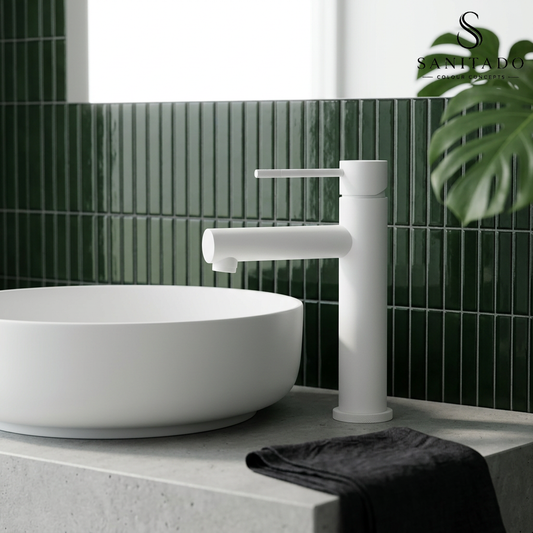 Sanitado Industry Luxe Rechte Wastafelmengkraan Mat Wit