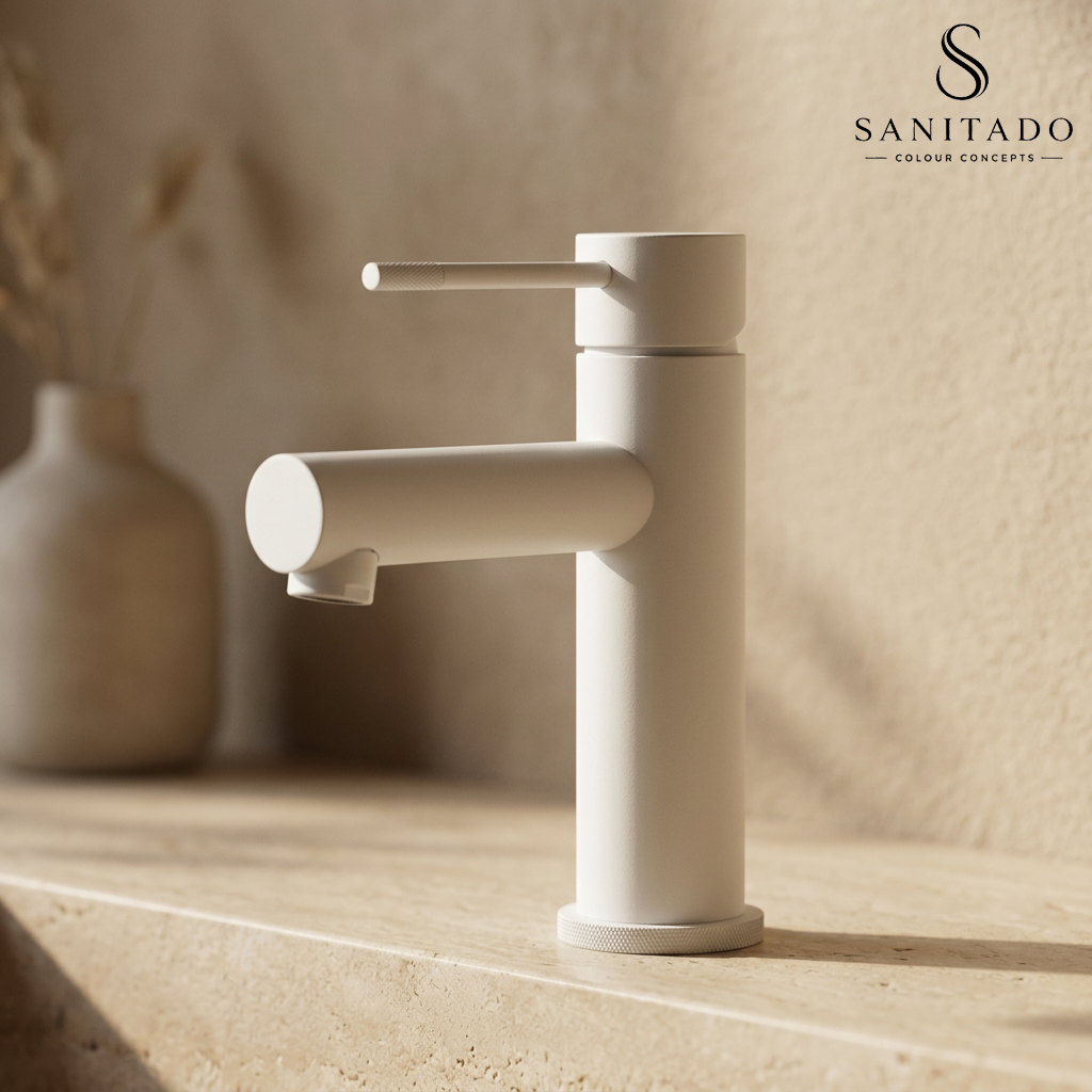 Sanitado Industry Luxe Rechte Wastafelmengkraan Mat Wit