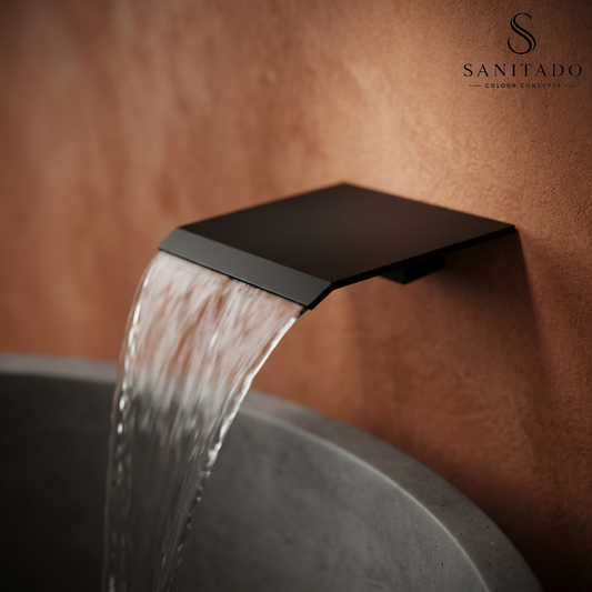 Sanitado Industry Dule Luxe Waterval Baduitloop Mat Zwart