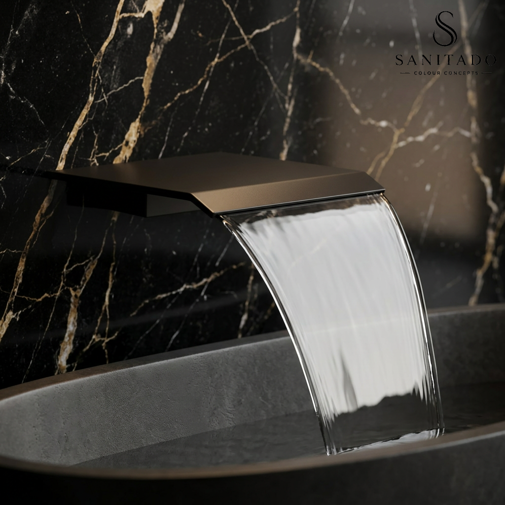Sanitado Industry Dule Luxe Waterval Baduitloop Mat Zwart
