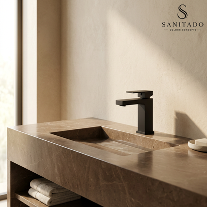 Sanitado Industry Grosio Luxe Vierkante Wastafelkraan Mat Zwart