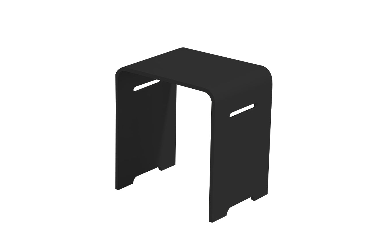 Douchekruk Sanitado Elements Beauty solid surface in mat zwart