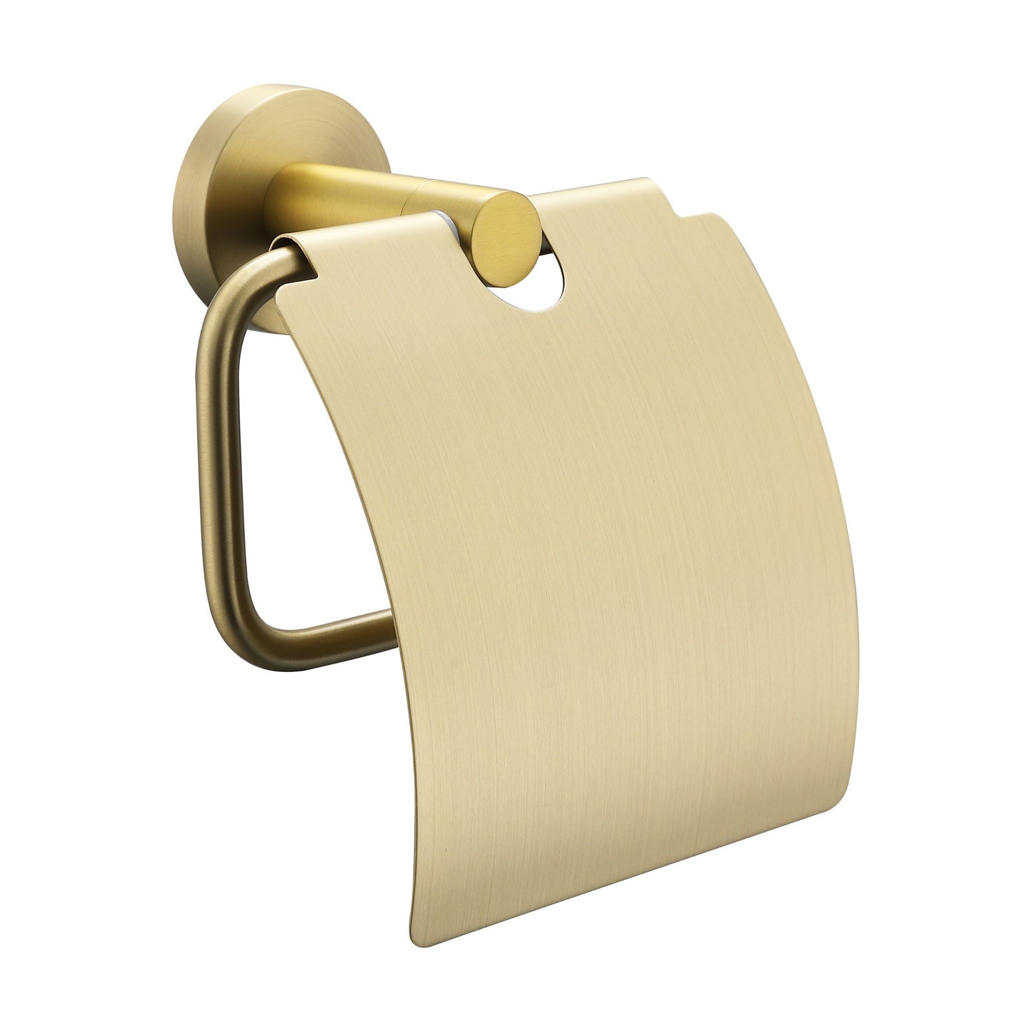 Toiletaccessoires set Sanitado Industry met borstel, rolhouder met klep en handdoekhaak in mat goud