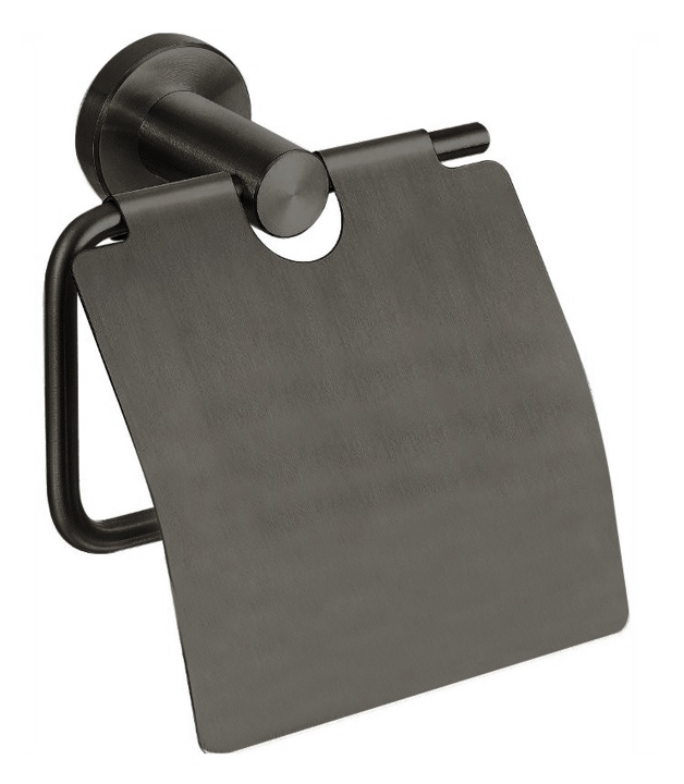 Toiletaccessoires set Sanitado Industry met borstel, rolhouder met klep en handdoekhaak in gunmetal
