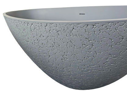 Vrijstaand ligbad Sanitado Elements Just New solid surface 180x85cm craquele grijs