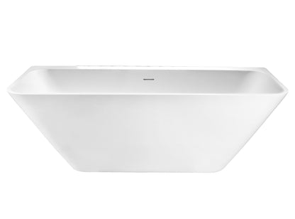 Half vrijstaand hoekbad links Sanitado Industry Borgh solid surface 180x85cm mat wit