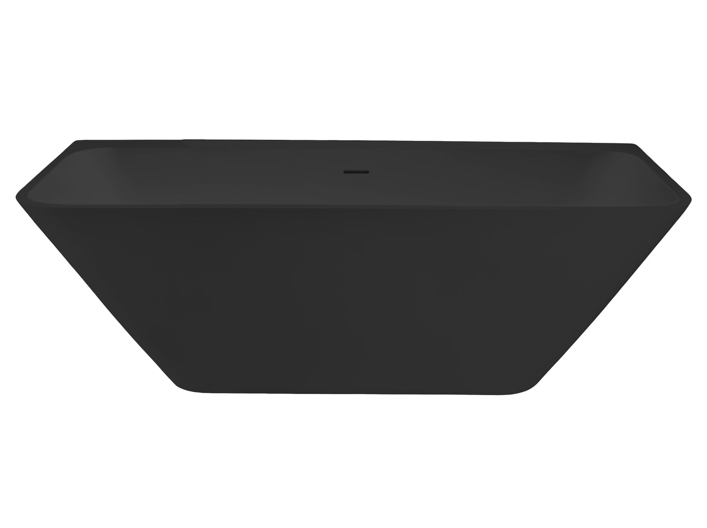 Half vrijstaand hoekbad links Sanitado Industry Borgh solid surface 180x85cm mat zwart
