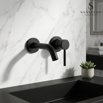 Sanitado Industry Luxe Wandinbouw Mengkraan Mat Zwart Design
