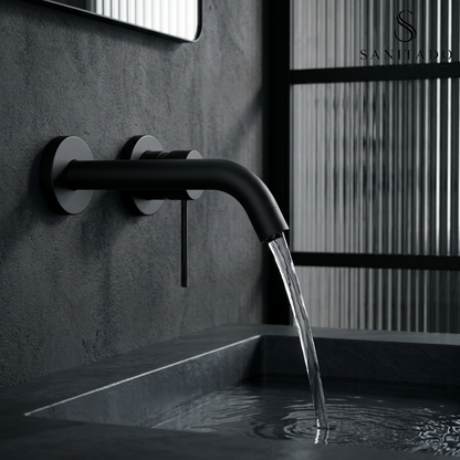 Sanitado Industry Luxe Wandinbouw Mengkraan Mat Zwart Design