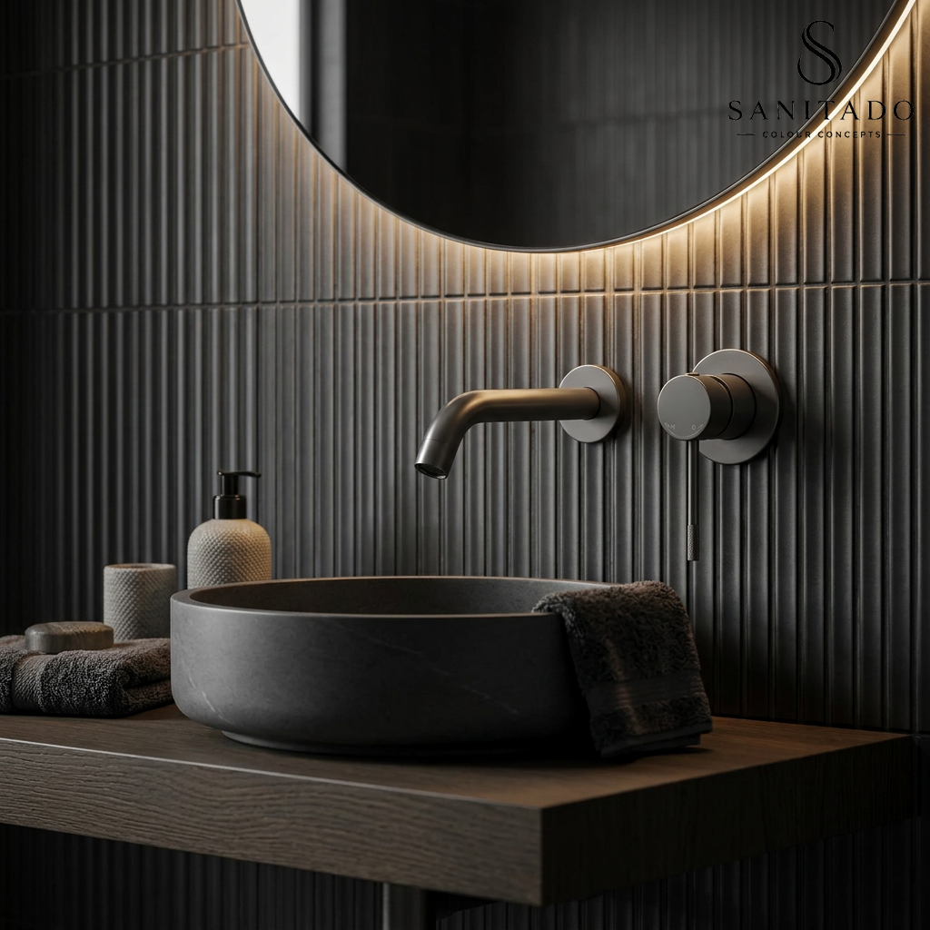 Sanitado Industry Luxe Wandinbouw Mengkraan Gunmetal Design
