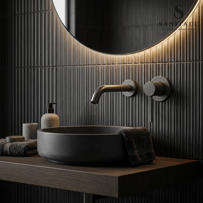 Sanitado Industry Luxe Wandinbouw Mengkraan Gunmetal Design
