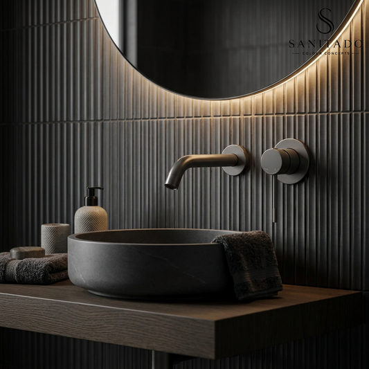 Sanitado Industry Luxe Wandinbouw Mengkraan Gunmetal Design