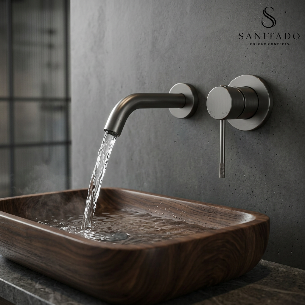 Sanitado Industry Luxe Wandinbouw Mengkraan Gunmetal Design
