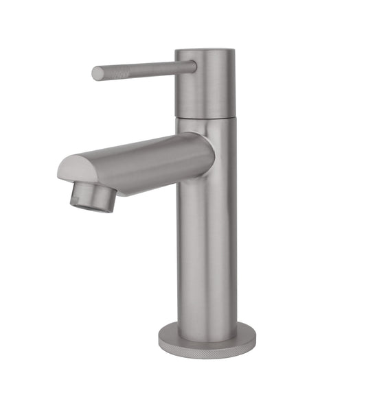 Toiletkraan recht Sanitado Industry Ribbel in RVS