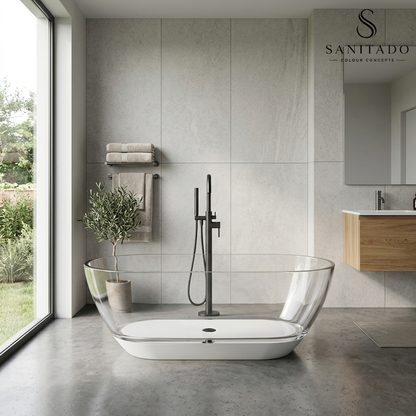 Vrijstaand ligbad Sanitado Rainbow Transparant 170x78cm clear