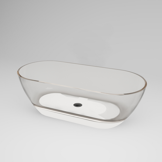 Vrijstaand ligbad Sanitado Rainbow Transparant 170x78cm clear