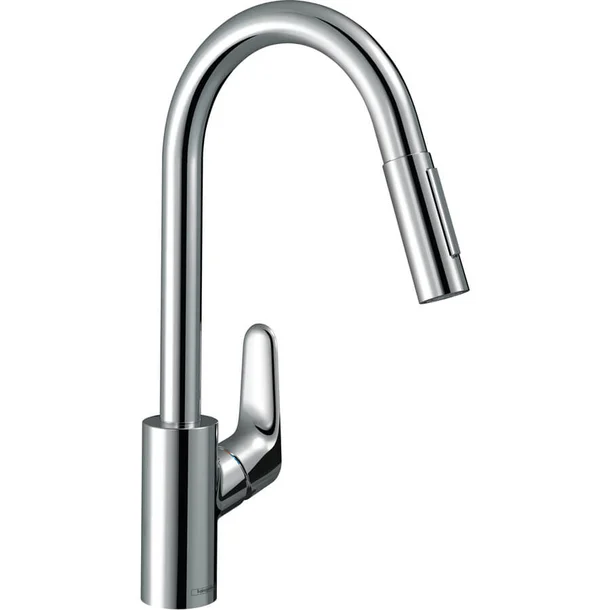 Keukenmengkraan Hansgrohe Focus M41 240 met uittrekbare uitloop in chroom