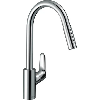 Keukenmengkraan Hansgrohe Focus M41 240 met uittrekbare uitloop in chroom