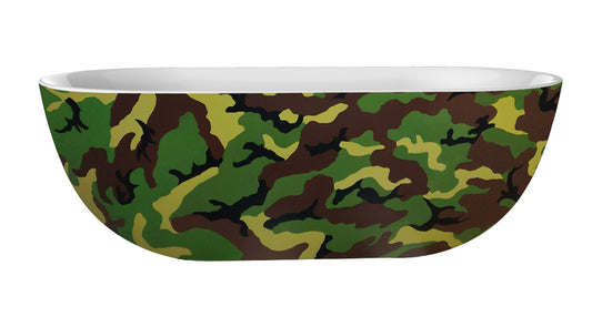 Vrijstaand ligbad Sanitado Rainbow Camouflage 180x86cm groen en beige
